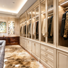Light Luxury L‑shaped Walk‑in Closet With Central Island