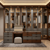 French Walk‑in Closet Custom Wardrobe With Makeup Central Island