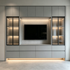 Full‑wall Custom TV Cabinet Integrated Storage and Display