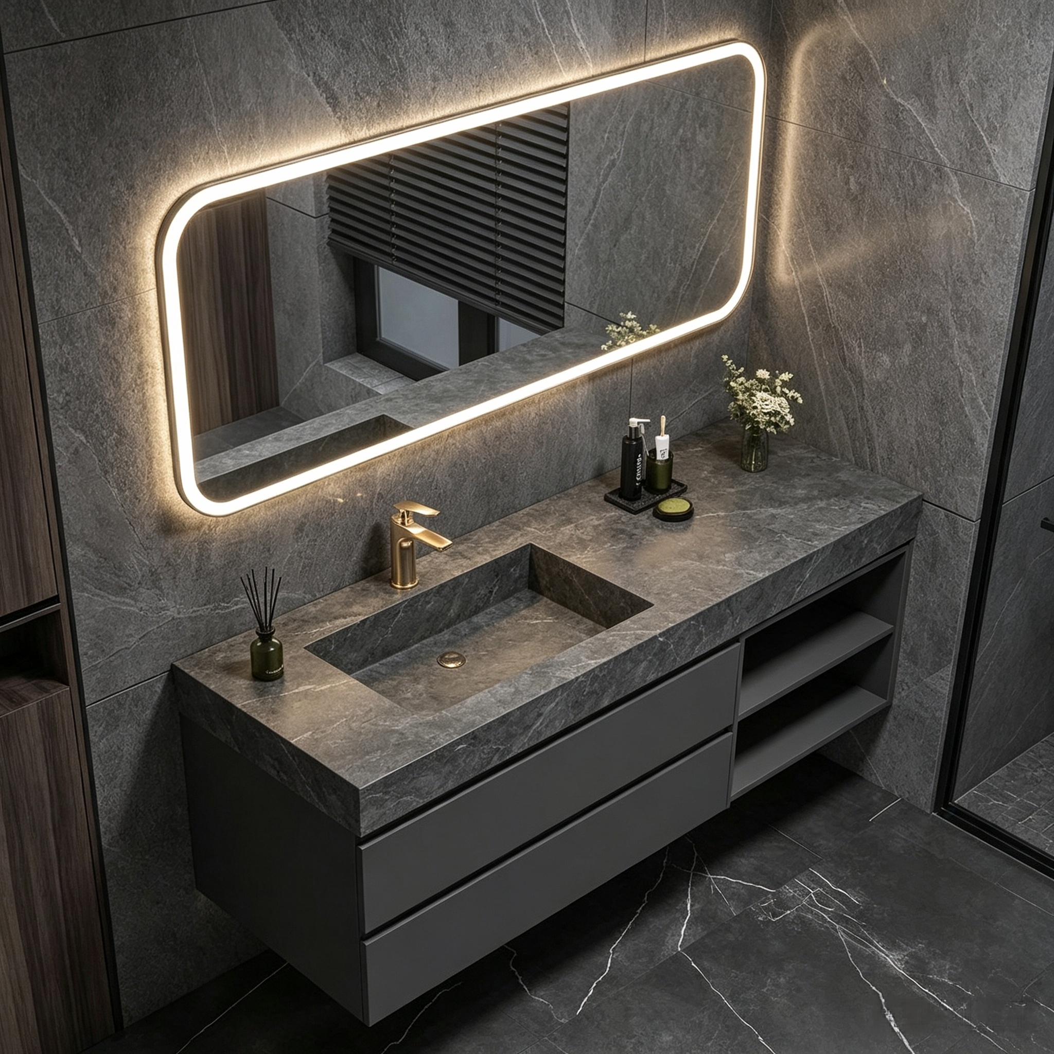 Wall‑hung Custom Bathroom Vanity