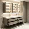Floating Double Sink Vanity Custom Modern Minimalist Bathroom Cabinet