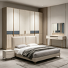 Complete Master Bedroom Custom Matching Wall Panel Bed Wardrobe Dressing Table Set