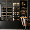 Luxury Custom Wine Cabinet Integrated Glass Display And Storage Sideboard