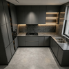 Modern Minimalist L‑shaped Corner Kitchen Cabinet