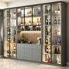 Full‑wall Glass Wine Cabinet All‑in‑one Home Bar Display Unit