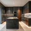 Modern Custom Kitchen Cabinet With Central Island