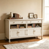 American Vintage Solid Wood Sideboard With Large Storage