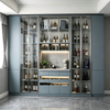 Corner Full‑Wall Wine Cabinet Light‑Luxury Glass Display Bar