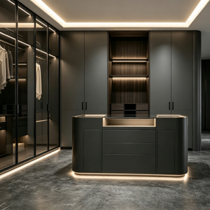 Custom Walk‑in Closet With Island Counter