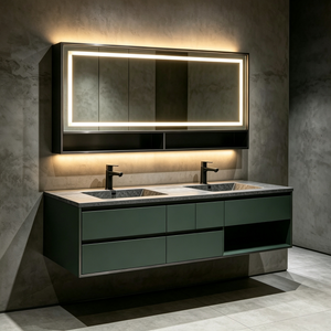 Minimalist Wall‑hung Double‑Sink Smart Vanity