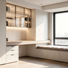 Minimalist Bay‑window Study Integrated Cabinet