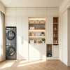 Light French Laundry Cabinet Stacked Washer‑dryer Household Storage Unit