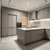 Light‑luxury Stainless Steel Kitchen Cabinets with Sintered Stone