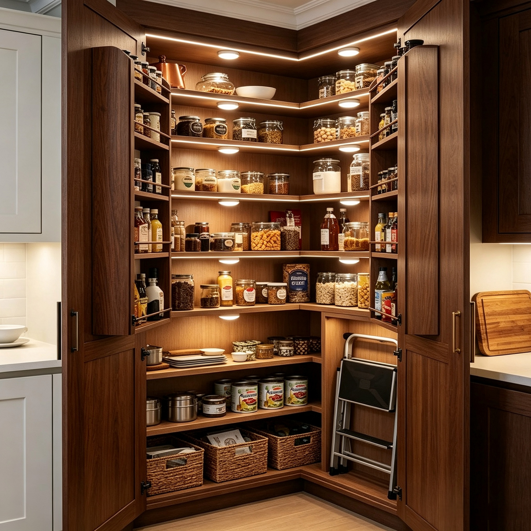 Corner Sideboard Pantry Cabinet Unlock Kitchen Corner Storage Potential