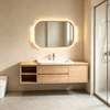 Floating Bathroom Vanity With Open Shelf For Modern Bathroom